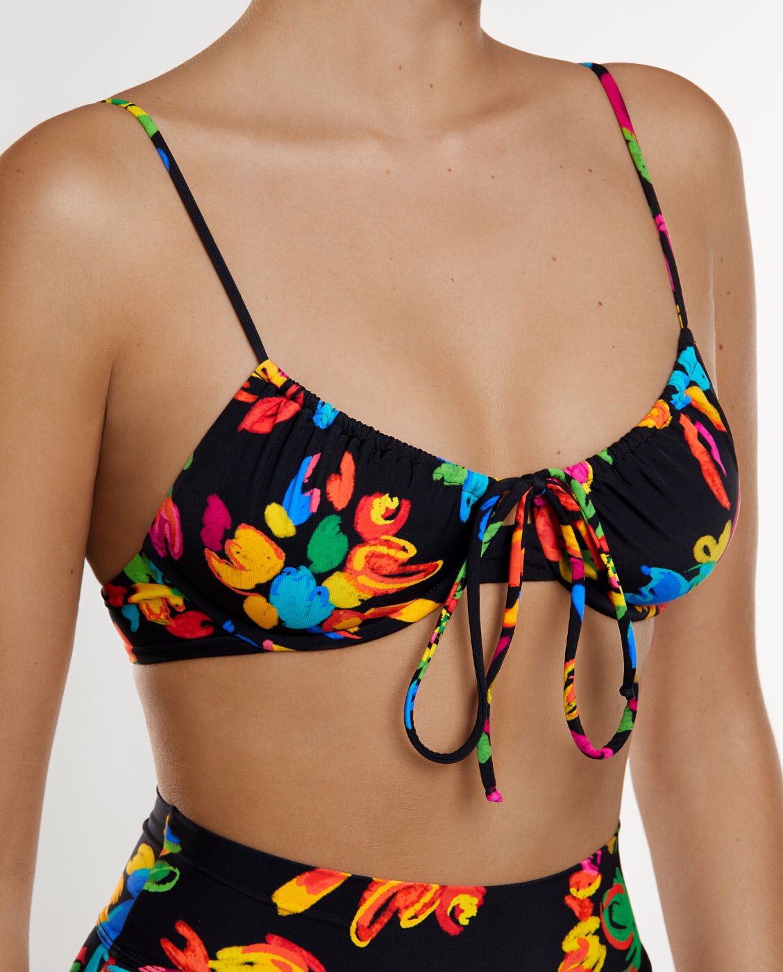 Imagen 0 de Top de bikini de diseño balconette rinna Amarillo / Negro