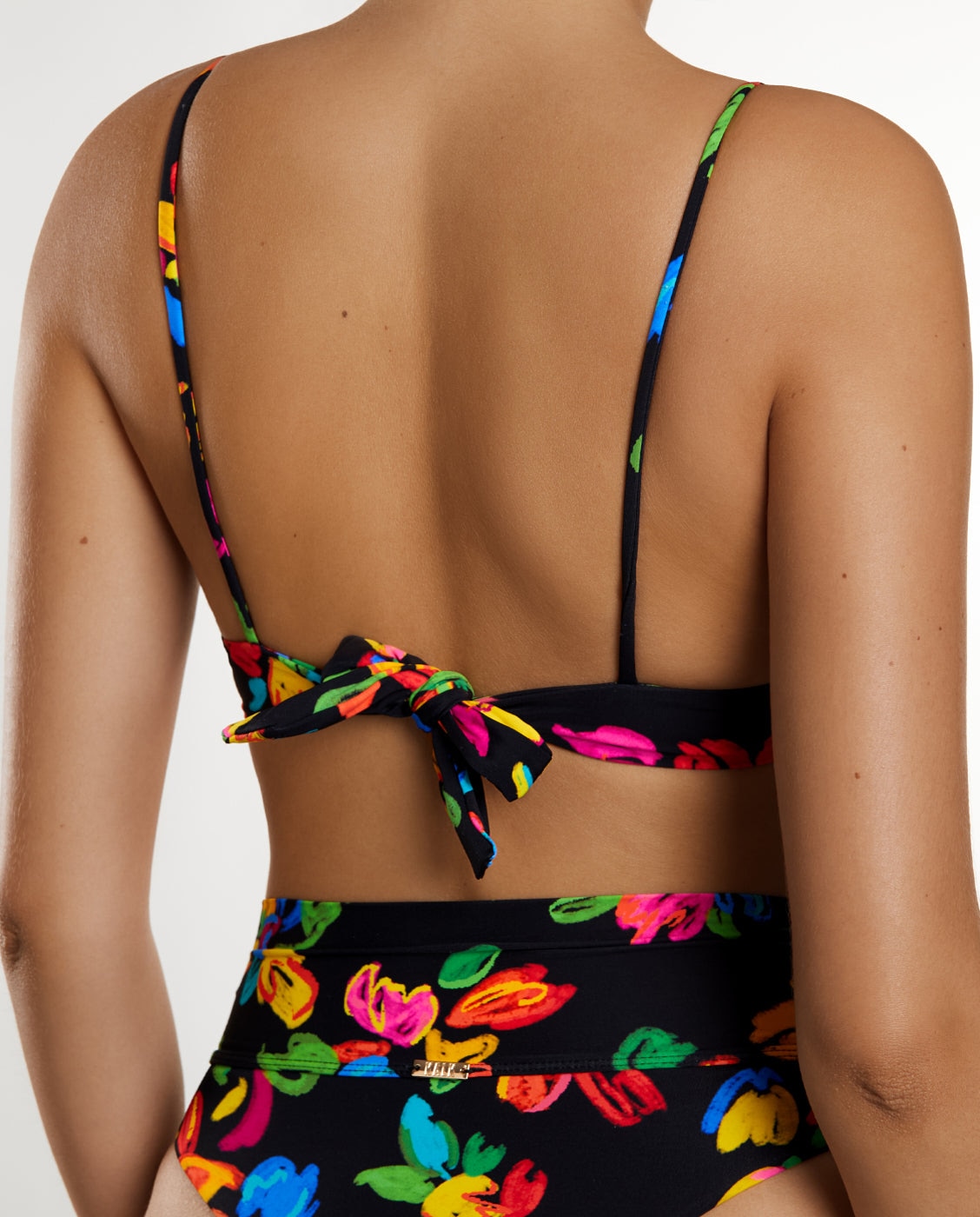 Top de bikini de diseño balconette rinna - Kalk - Amarillo / Negro Amarillo / Negro-2