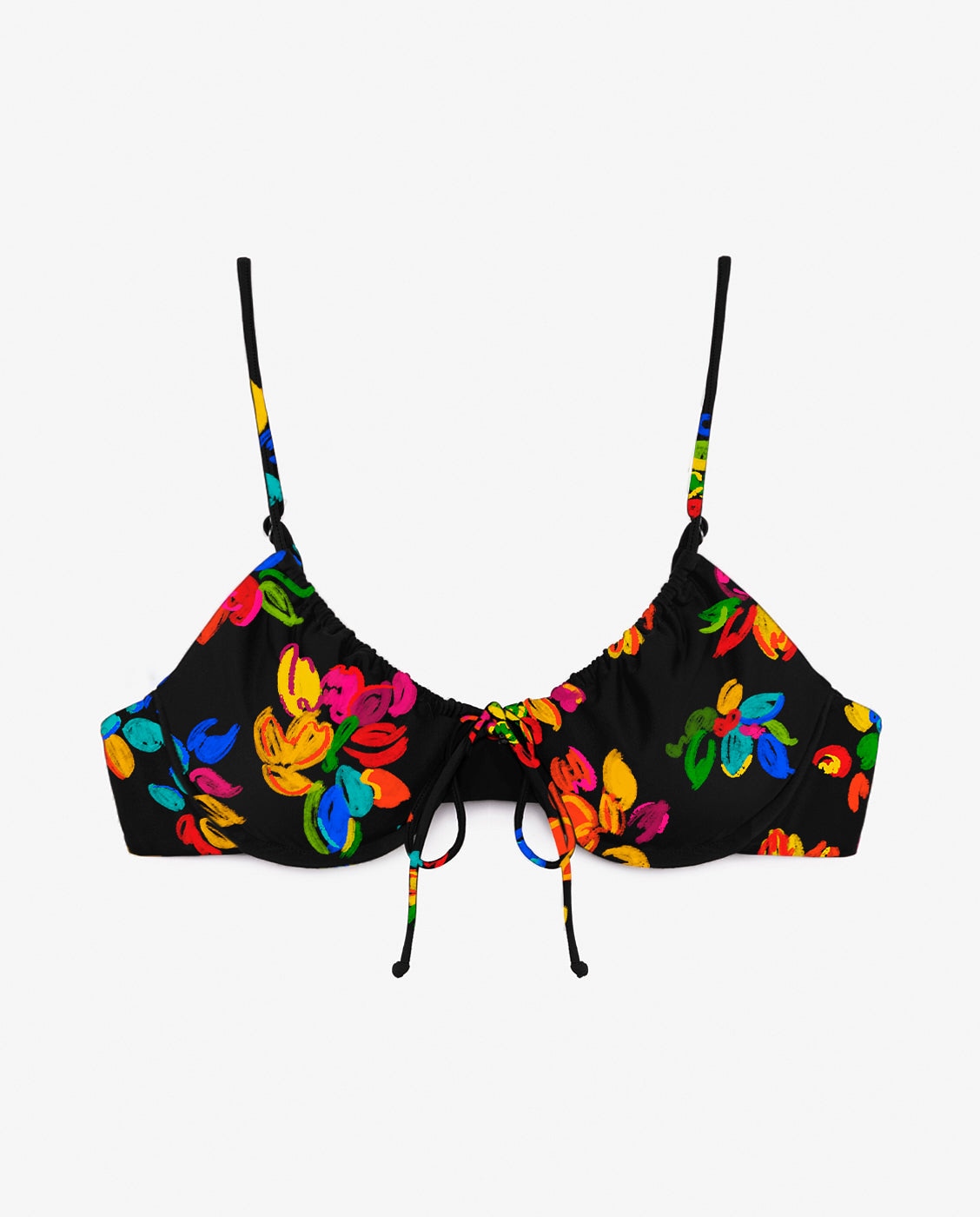 Top de bikini de diseño balconette rinna - Kalk - Amarillo / Negro Amarillo / Negro-4
