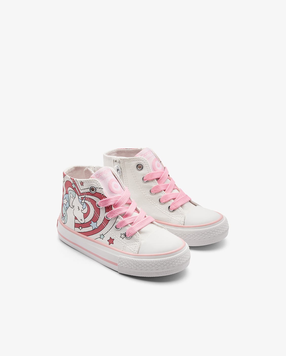 Zapatillas altas de niña estampado unicornio - Conguitos - Multicolor Multicolor-3