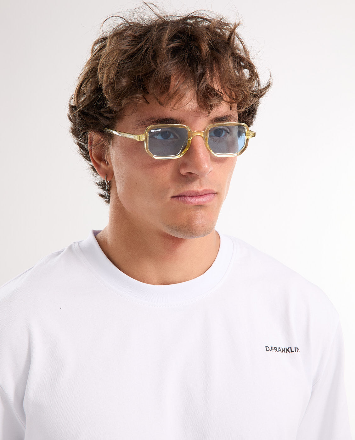 Gafas de sol unisex con forma rectangular jiggy - D.Franklin - Ámbar Ámbar-2