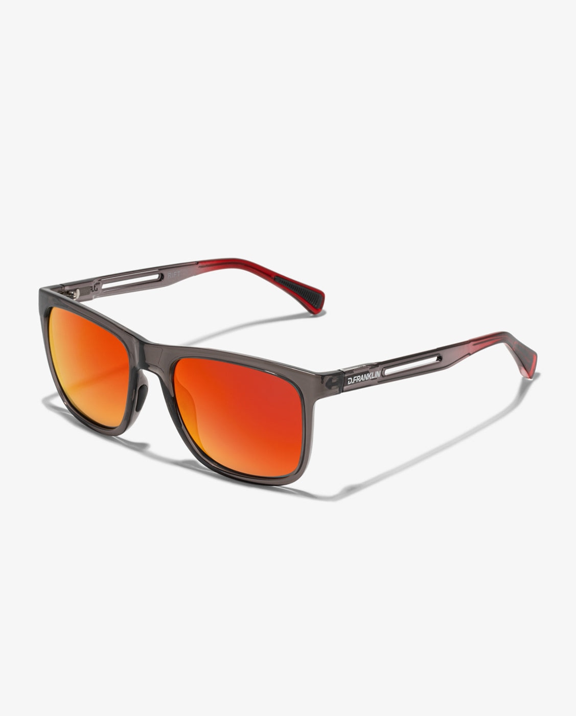Gafas de sol unisex con forma cuadrada rift - D.Franklin - Rojo Rojo-3