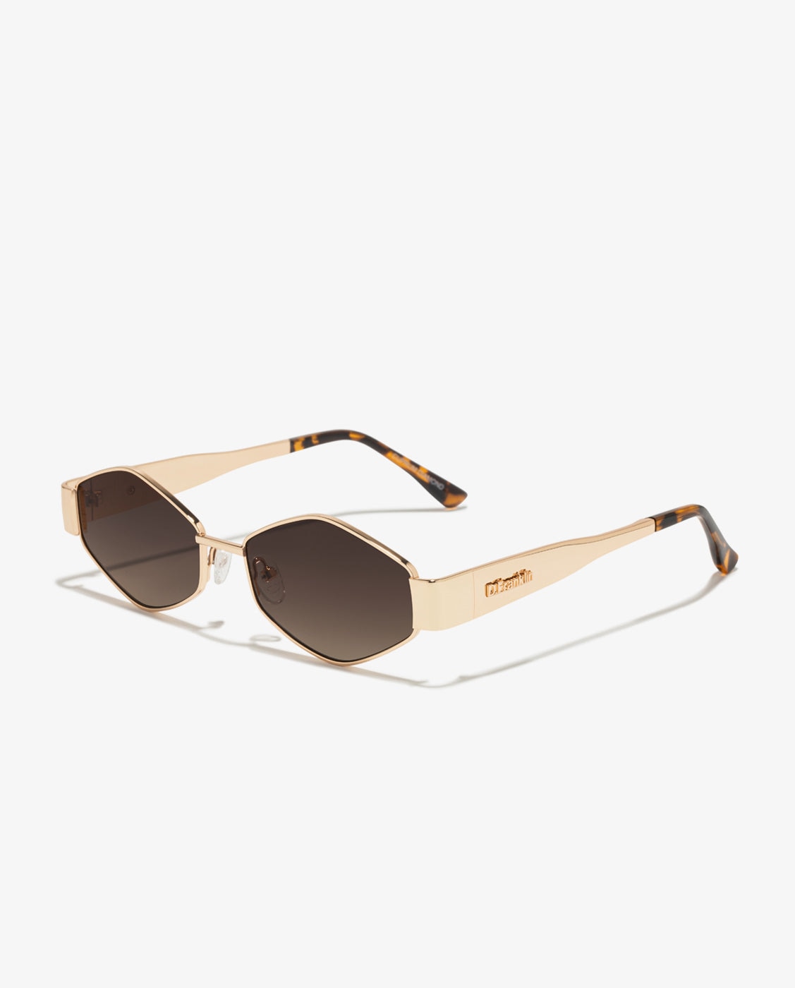 Gafas de sol de mujer con forma geométrica cuprum diamond - D.Franklin - Plata Marrón claro-4