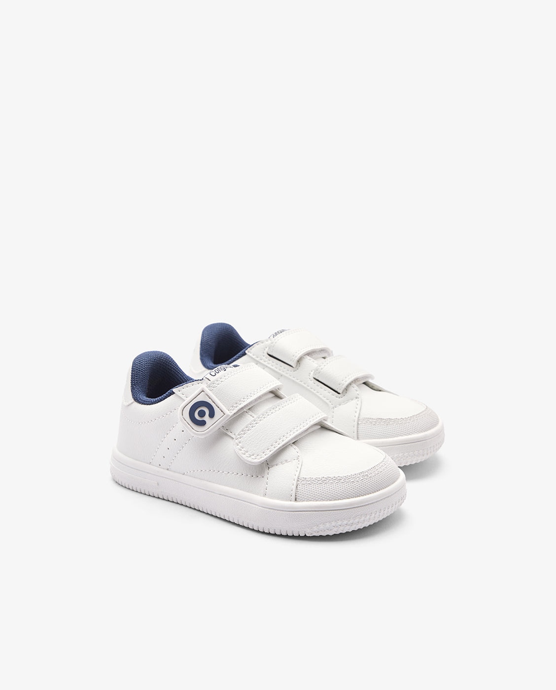 Zapatillas Barefoot de niño con tira adherente - Conguitos - Blanco / Azul Blanco / Azul-2
