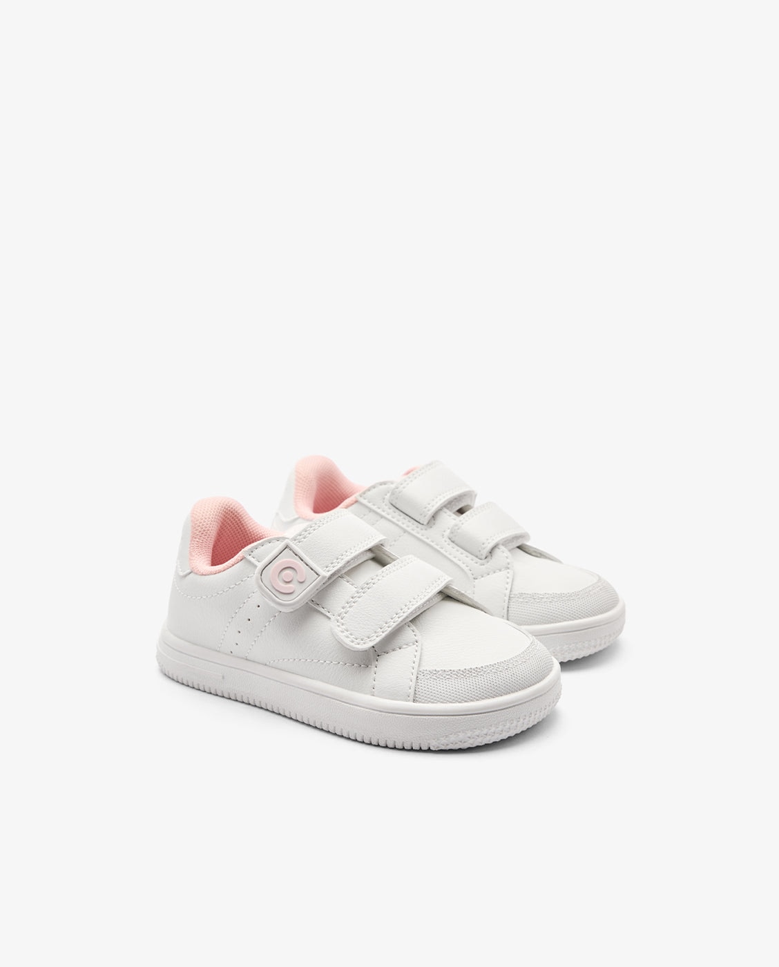 Zapatillas Barefoot de niño con tira adherente - Conguitos - Blanco / Rosa Blanco / Rosa-2