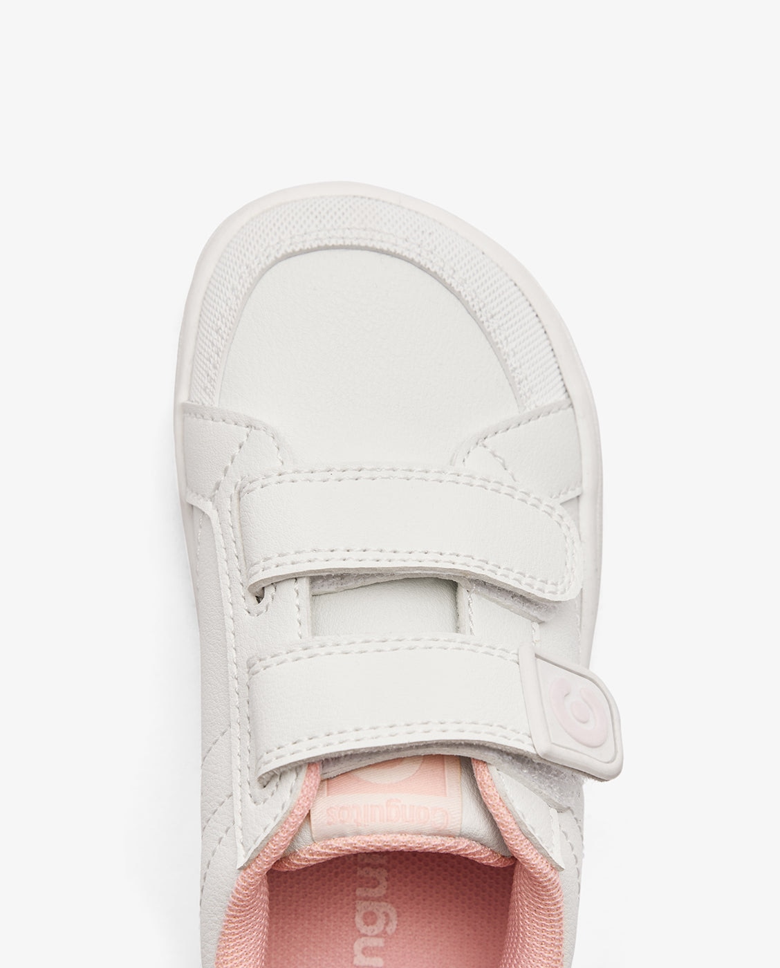 Zapatillas Barefoot de niño con tira adherente - Conguitos - Blanco / Rosa Blanco / Rosa-4