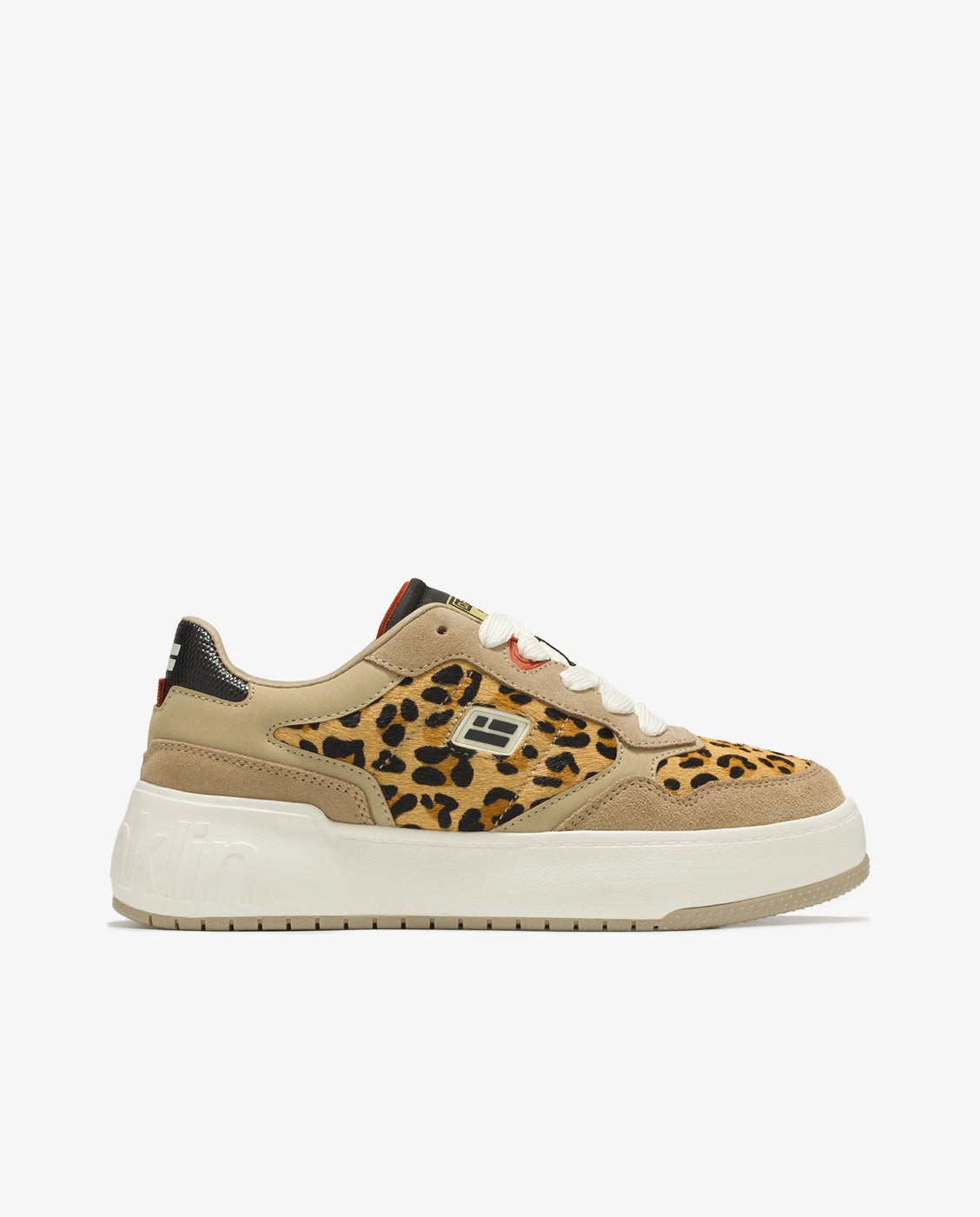 D.Franklin - Zapatillas deportivas de mujer de piel con estampado animal print.