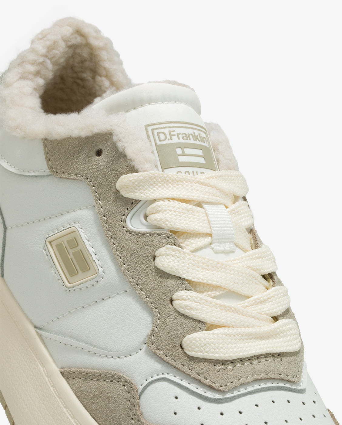 Zapatillas deportivas de mujer con plataforma Court Fleece - D.Franklin - Blanco Blanco-3