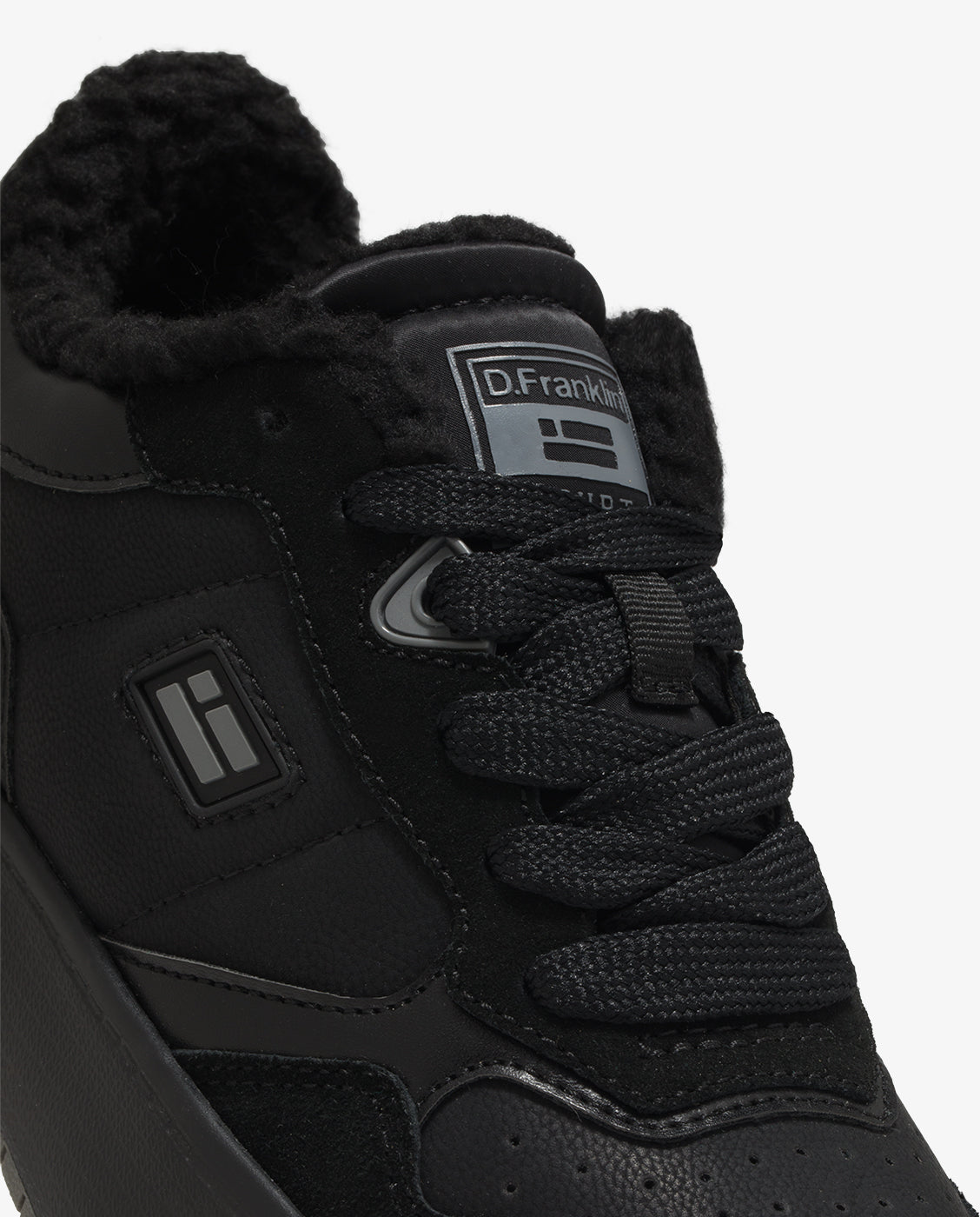 Zapatillas deportivas de mujer con plataforma Court Fleece - D.Franklin - Negro Negro-3