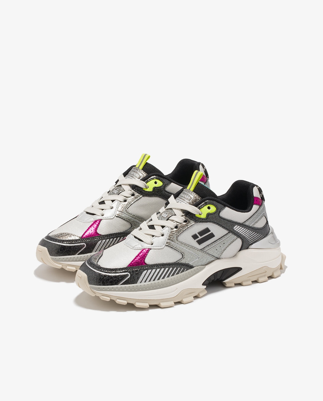 Zapatillas deportivas de mujer con suela amortiguadora 347 track flame - D.Franklin - Gris Gris-4