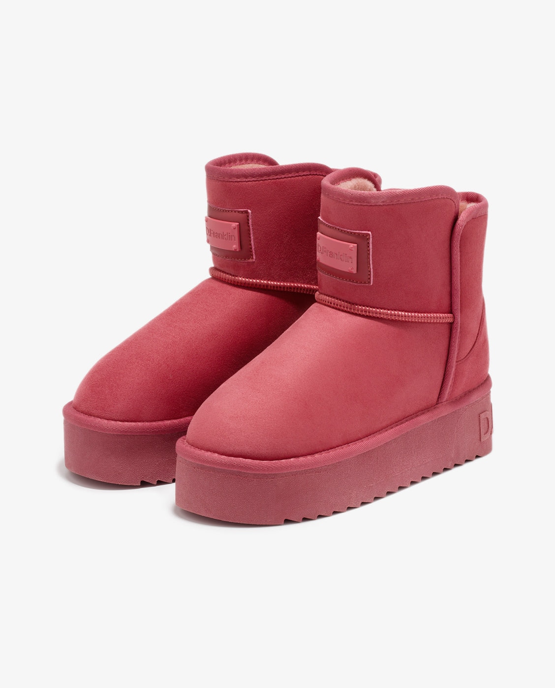 Botas de mujer estilo australianas con plataforma Nordic basic - D.Franklin - Rojo Rojo-3