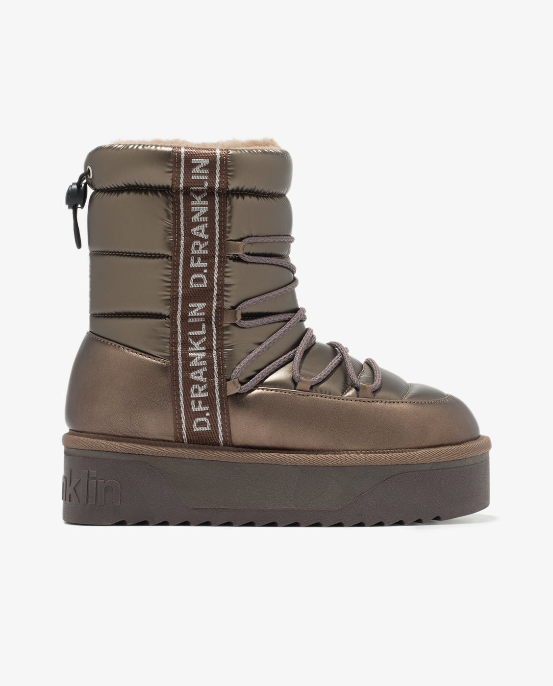 Botas de pelo de mujer estilo australianas de nylon nordic v.2 bomb - D.Franklin - Bronce Bronce-1