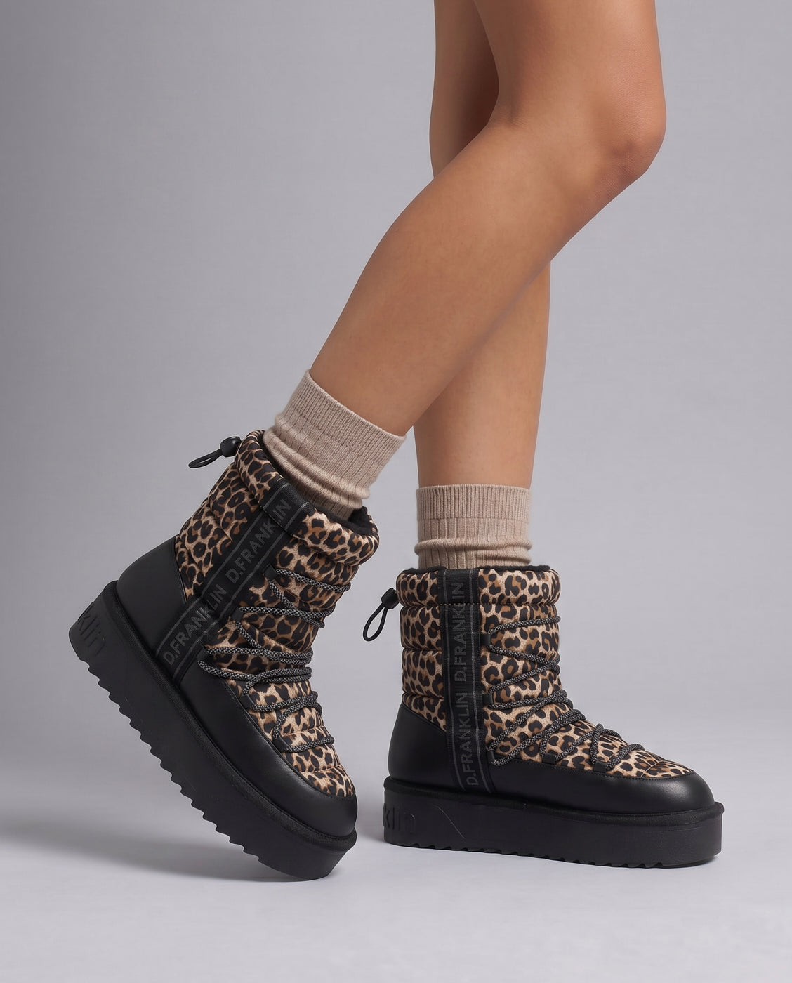 Bota con pelo de mujer estilo australianas con acabado acolchado nordic v.2 bomb - D.Franklin - Marrón Marrón-3