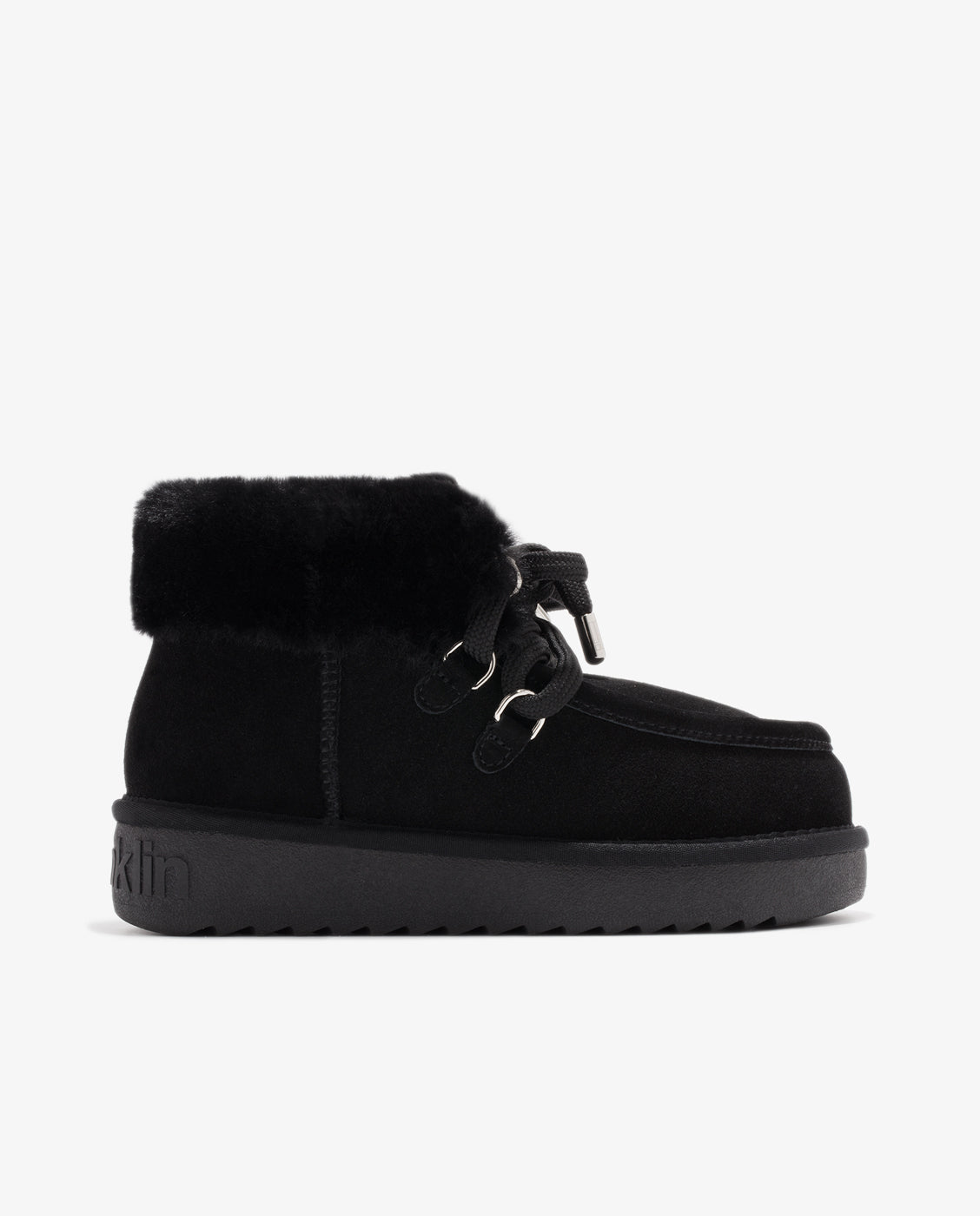 Botas de pelo de mujer estilo australianas de piel nordic mid pelo - D.Franklin - Negro Negro-1