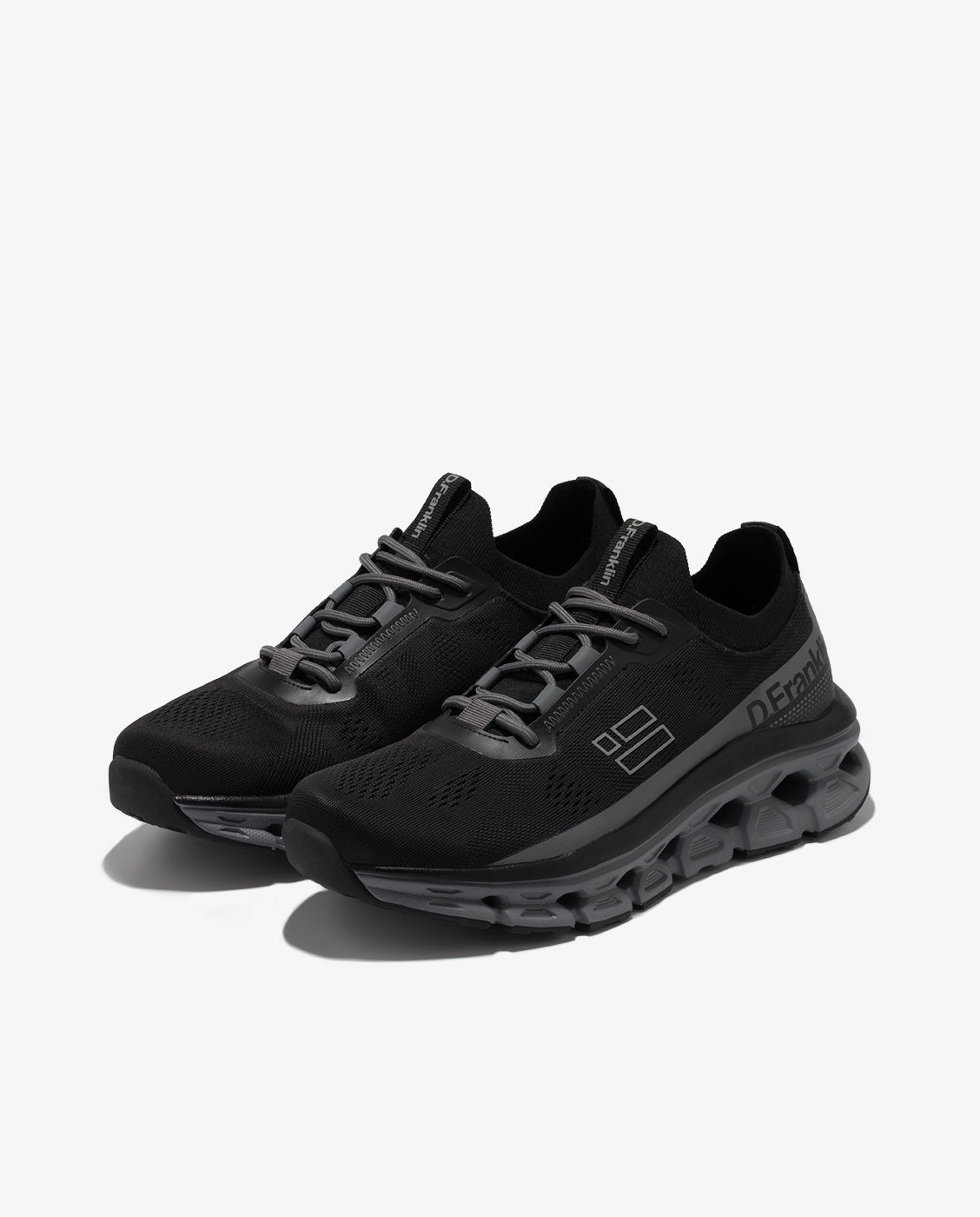 Zapatillas deportivas unisex con malla transpirable y suela de doble densidad Aero - D.Franklin - Negro Negro-3