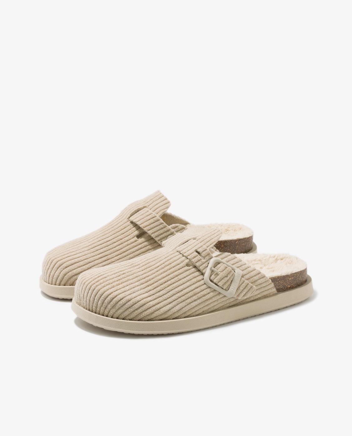 Zuecos de mujer con forro de pana corduroy Vibe clog - D.Franklin - Beige Beige-3