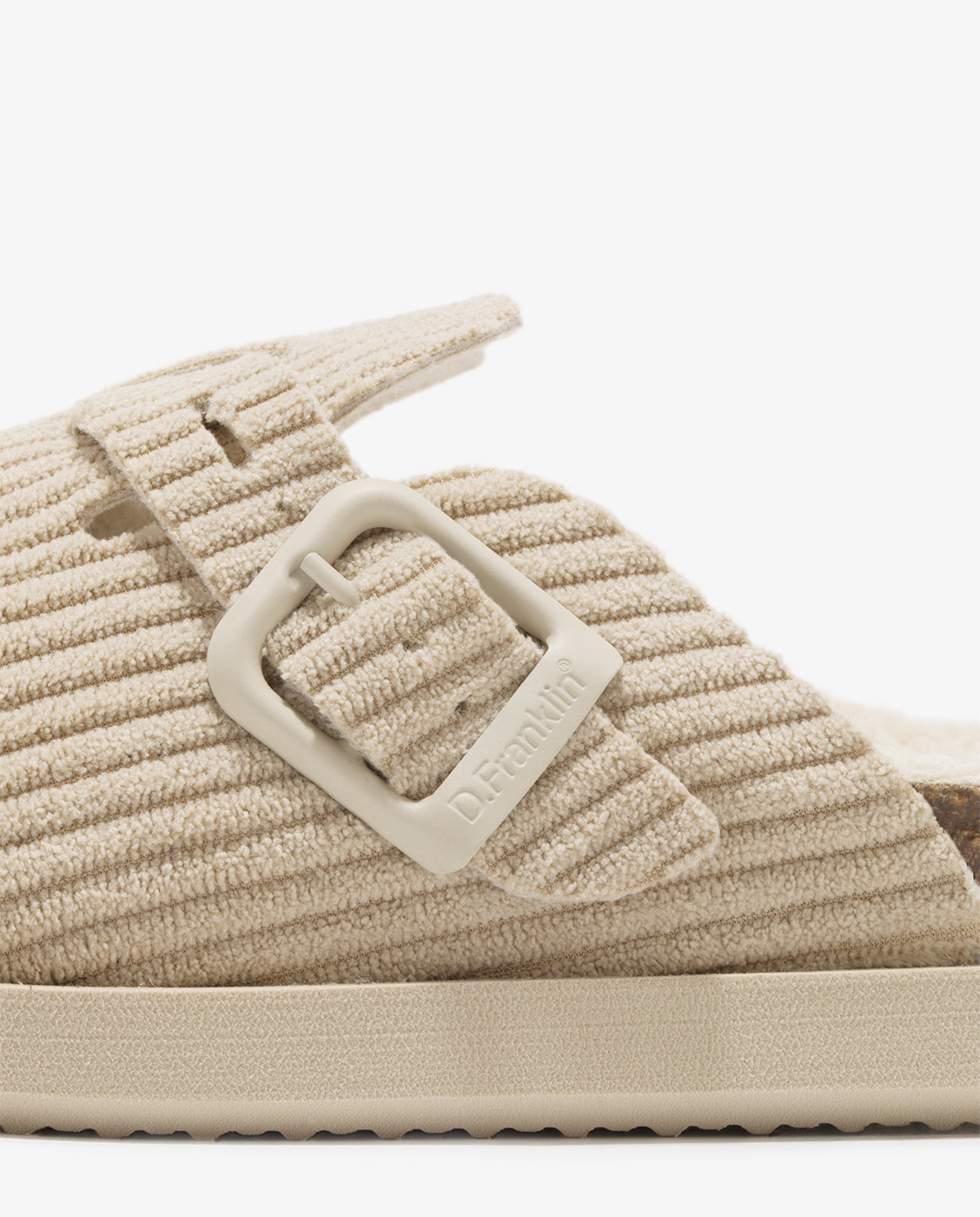 Zuecos de mujer con forro de pana corduroy Vibe clog - D.Franklin - Beige Beige-2