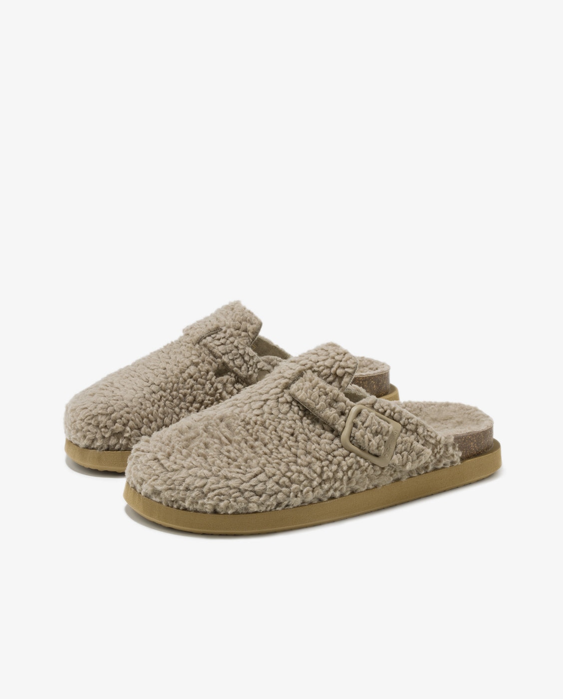 Zuecos de mujer con forro de pelo Vibe clog - D.Franklin - Marrón claro Marrón claro-3