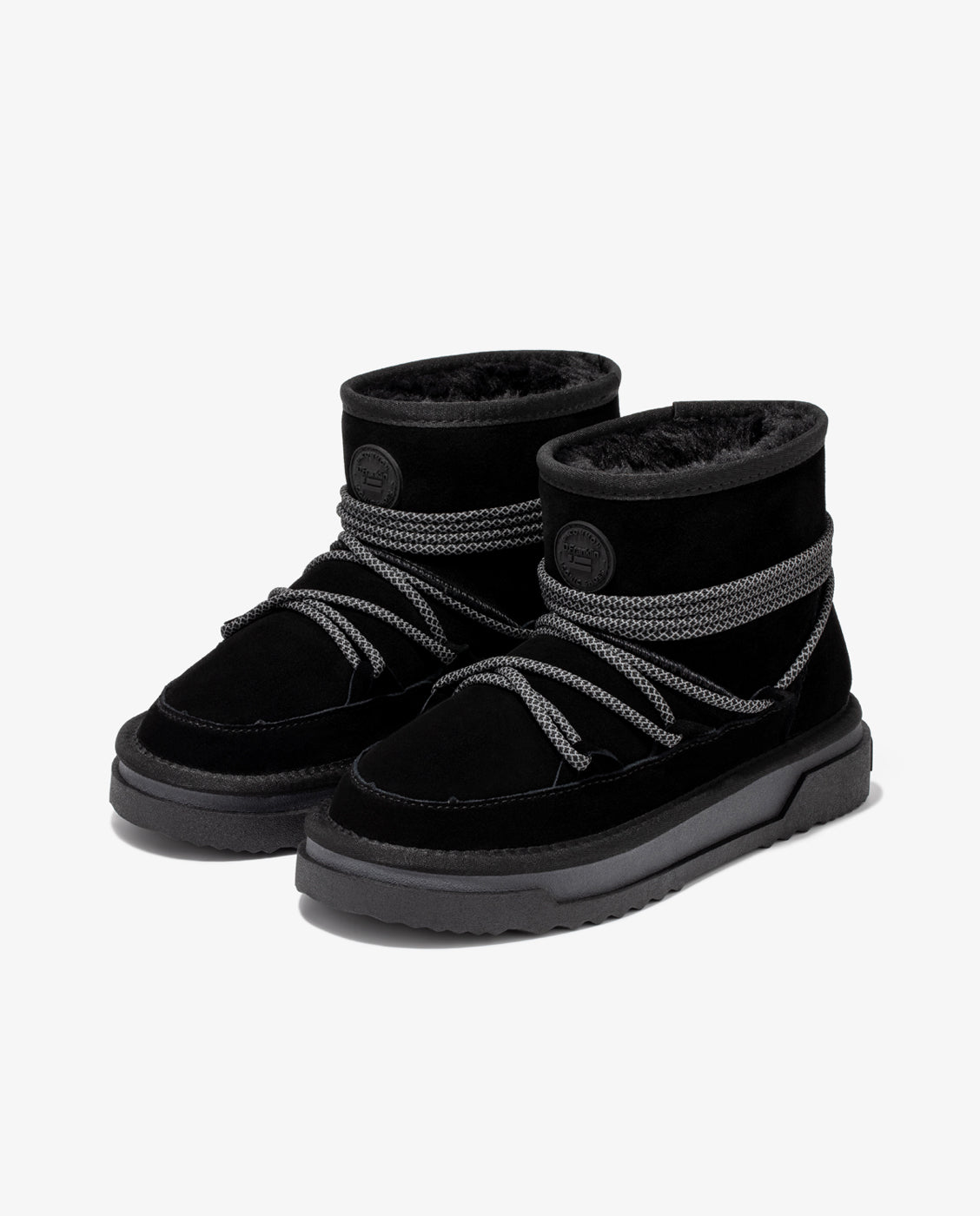 Botas de mujer de piel de serraje modelo Atlas - D.Franklin - Negro Negro-3
