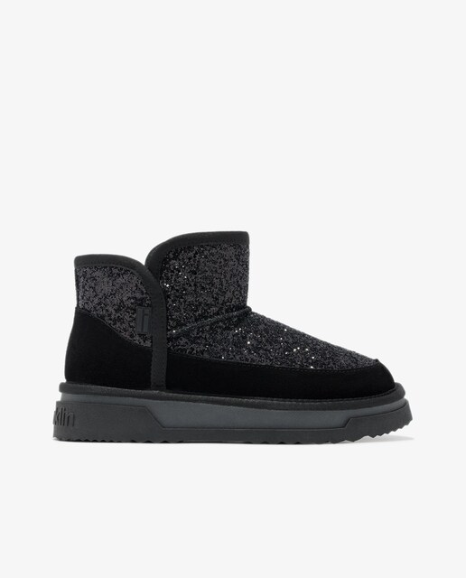 Imagen 0 de Botas de mujer de ante con forro interior Atlas glitter negro