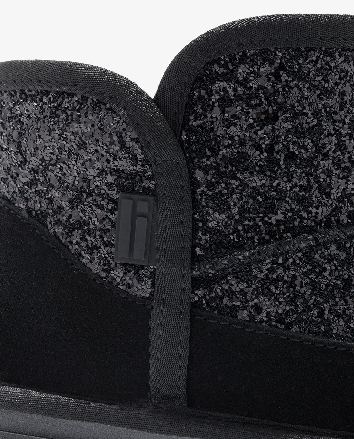 Botas de mujer de ante con forro interior Atlas glitter - D.Franklin - Negro Negro-2