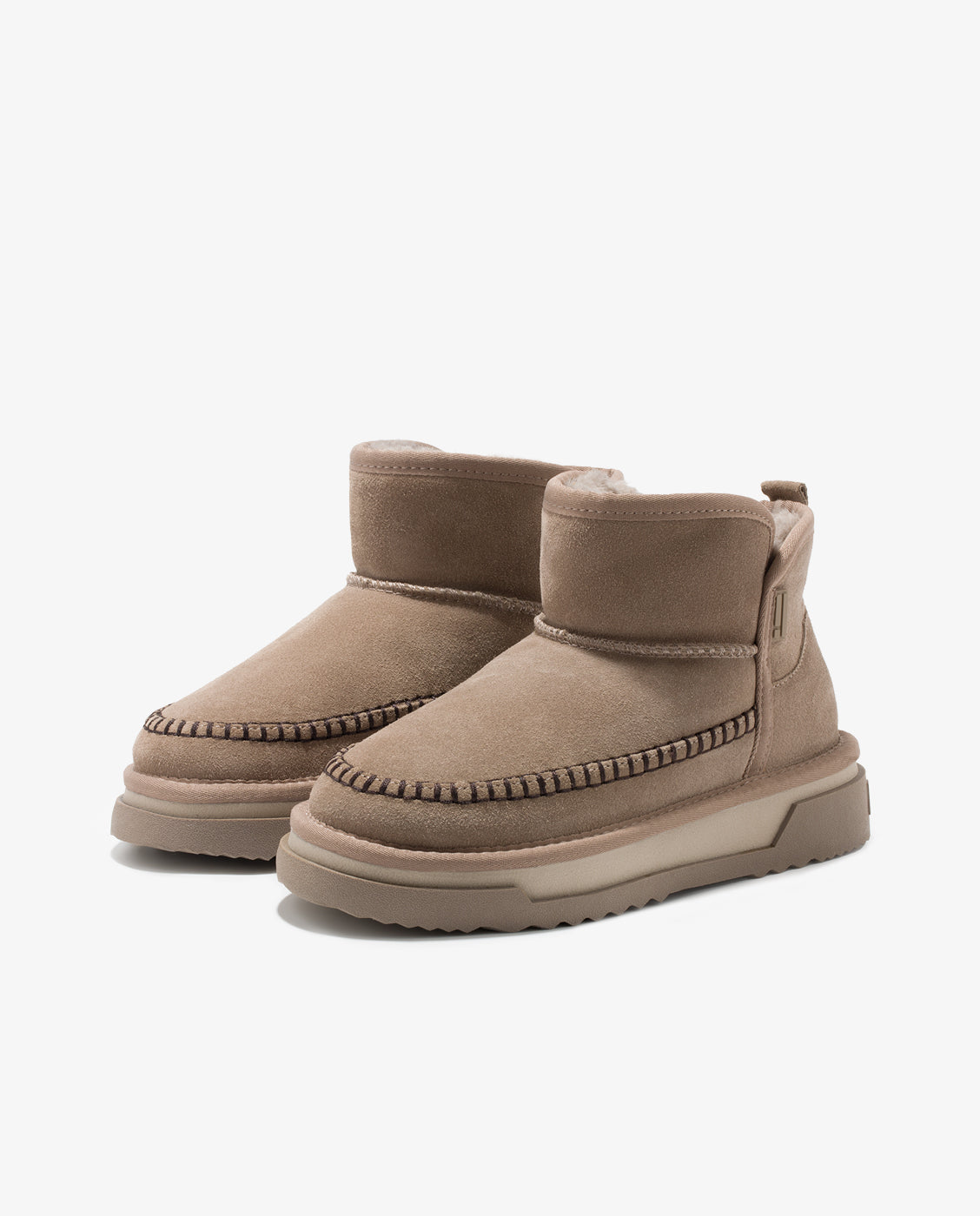 Botas de mujer con ante y forro interior Atlas basic - D.Franklin - Marrón Marrón-3
