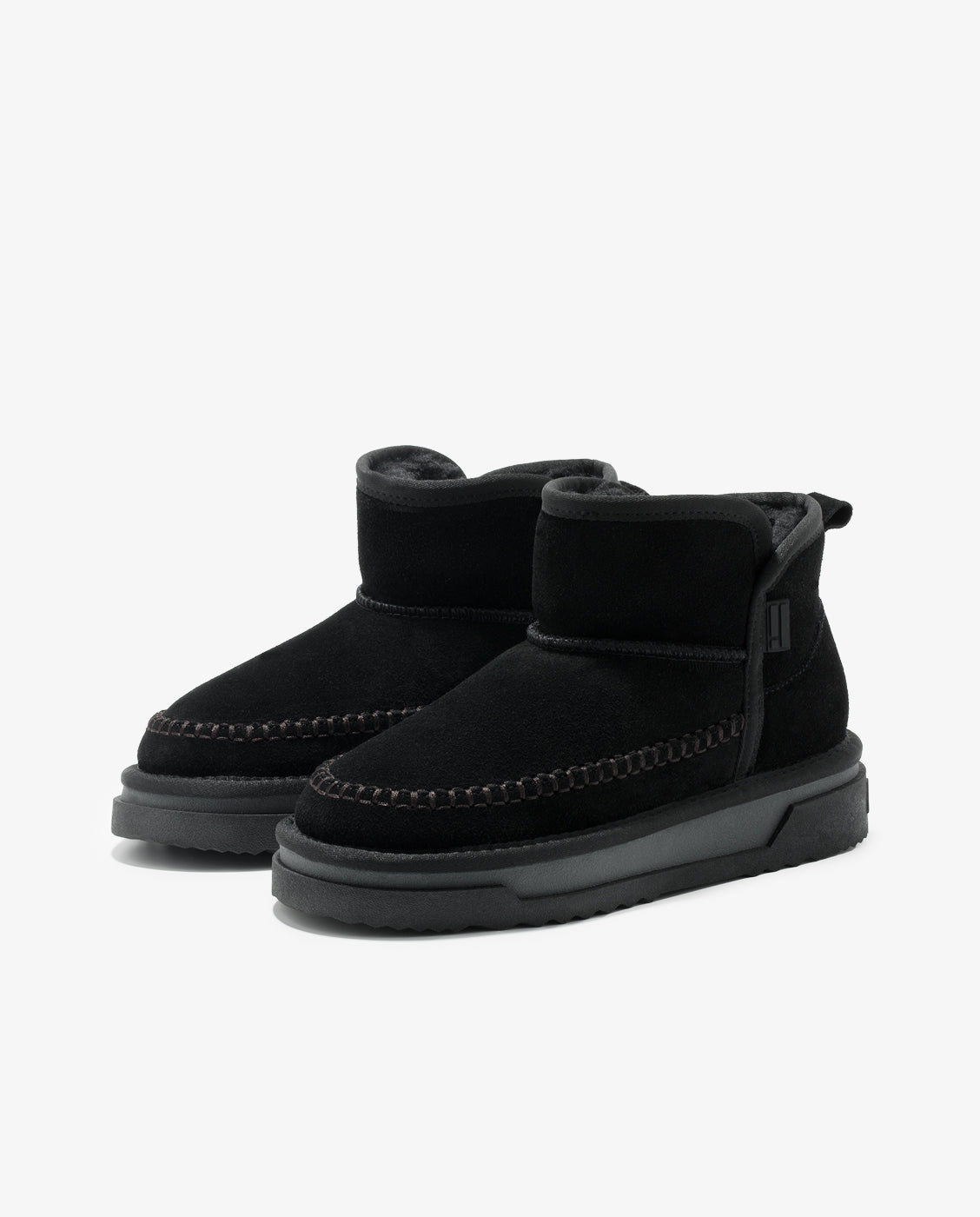 Botas de mujer con ante y forro interior Atlas basic - D.Franklin - Marrón claro Negro-3