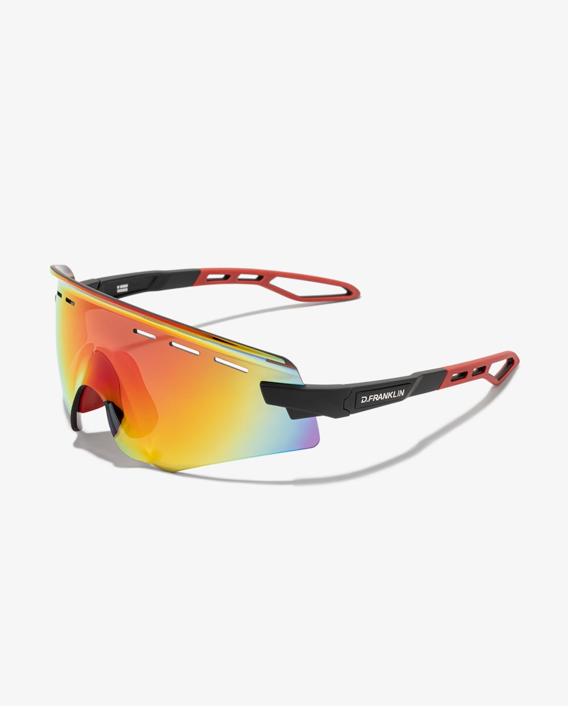 Gafas de sol unisex con forma envolvente thunder rimless - D.Franklin - Rojo Rojo-3