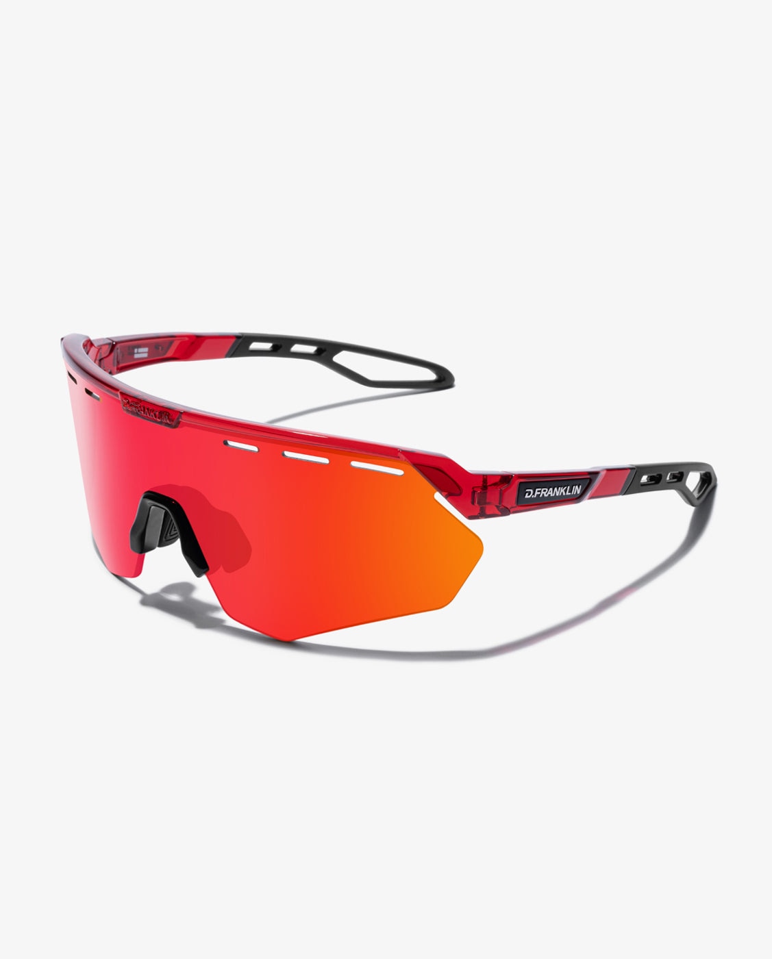 Gafas de sol unisex con forma envolvente thunder fifty - D.Franklin - Rojo Rojo-3
