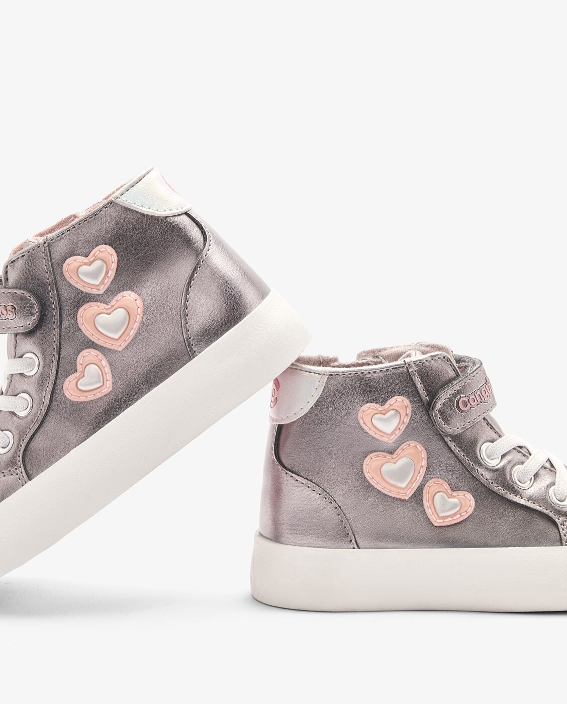 Deportivo Bota PU Corazones - Conguitos - Plata Plata-4