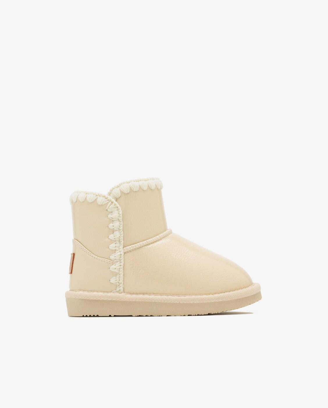 Botas de niña estilo australianas de charol - Conguitos - Beige Beige-1