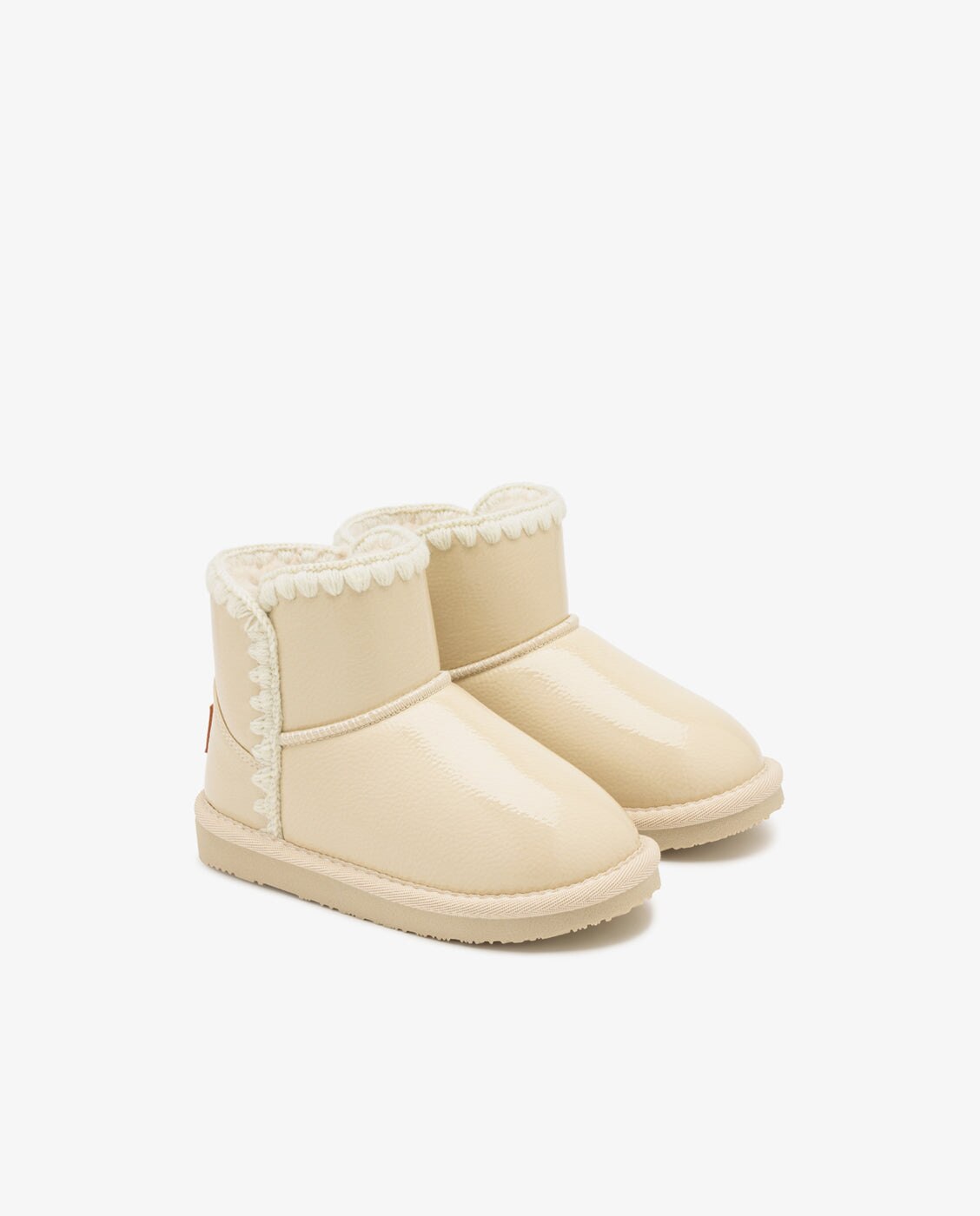 Botas de niña estilo australianas de charol - Conguitos - Beige Beige-2