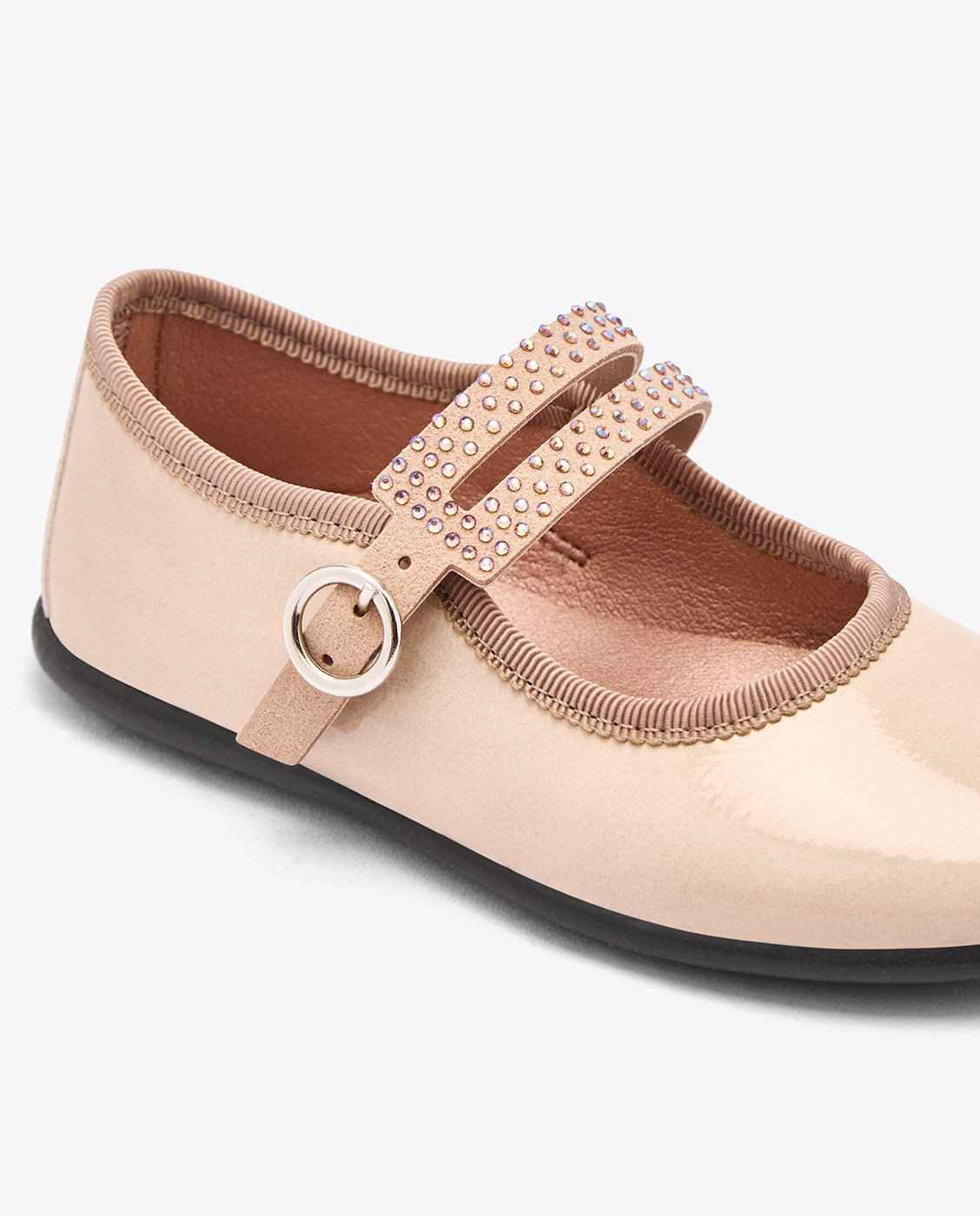 Merceditas Charol Tira Strass - Conguitos - Beige Beige-4