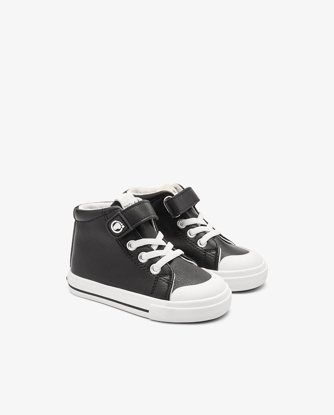 Zapatillas deportivas de bebés diseño respetuoso sin caida y puntera amplia - Conguitos - Blanco Negro-2