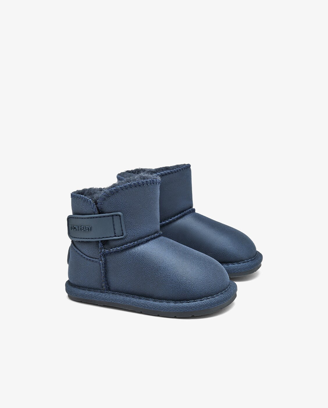 Botas de bebés by tecnobaby estilo australianas con forro y diseño respetuoso - Conguitos - Beige Azul marino-2