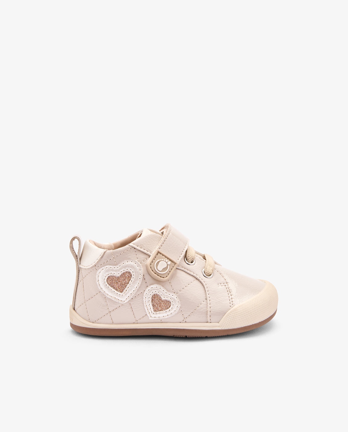 Zapatillas deportivas de bebés by tecnobaby diseño respetuoso con corazones - Conguitos - Beige Beige-1