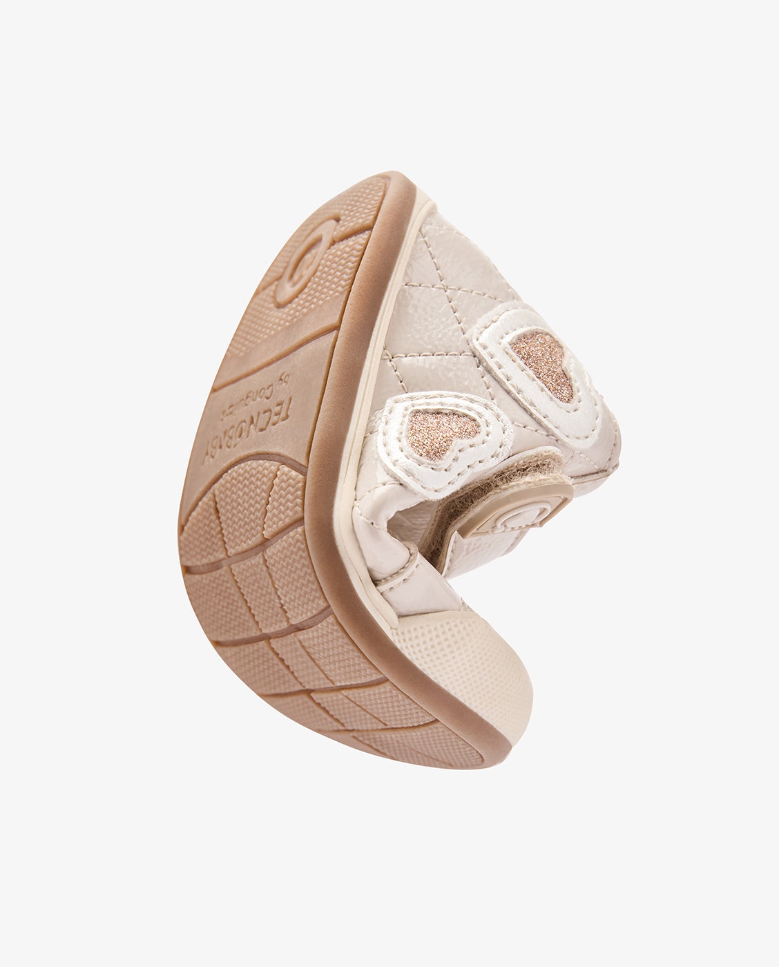 Zapatillas deportivas de bebés by tecnobaby diseño respetuoso con corazones - Conguitos - Beige Beige-3