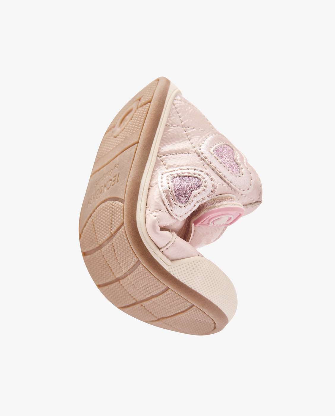 Zapatillas deportivas de bebés by tecnobaby diseño respetuoso con corazones - Conguitos - Rosa Rosa-3
