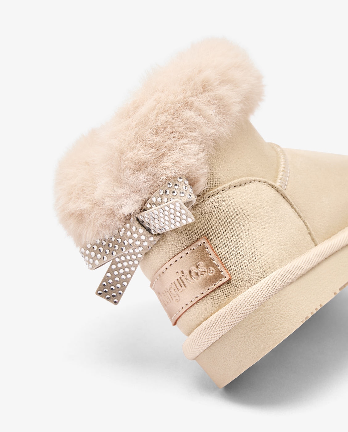 Imagen 3 de Botas australianas de niña con cinturón de pelo - Conguitos - Oro Oro