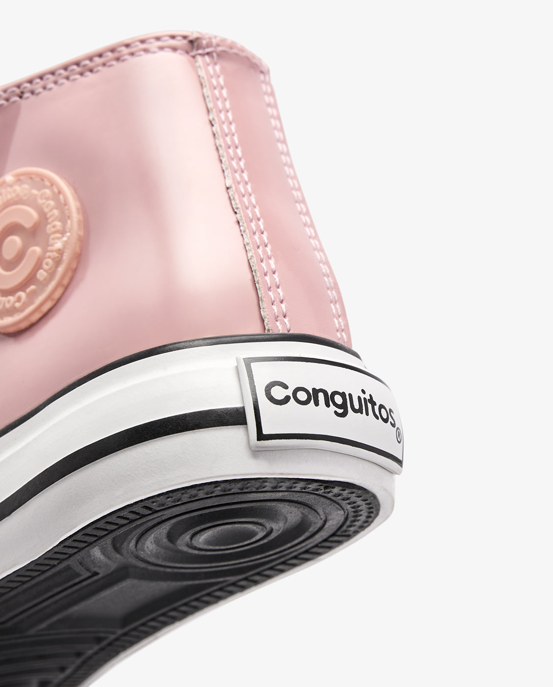 Zapatillas altas de niña de charol con cremallera interior - Conguitos - Rosa Rosa-3
