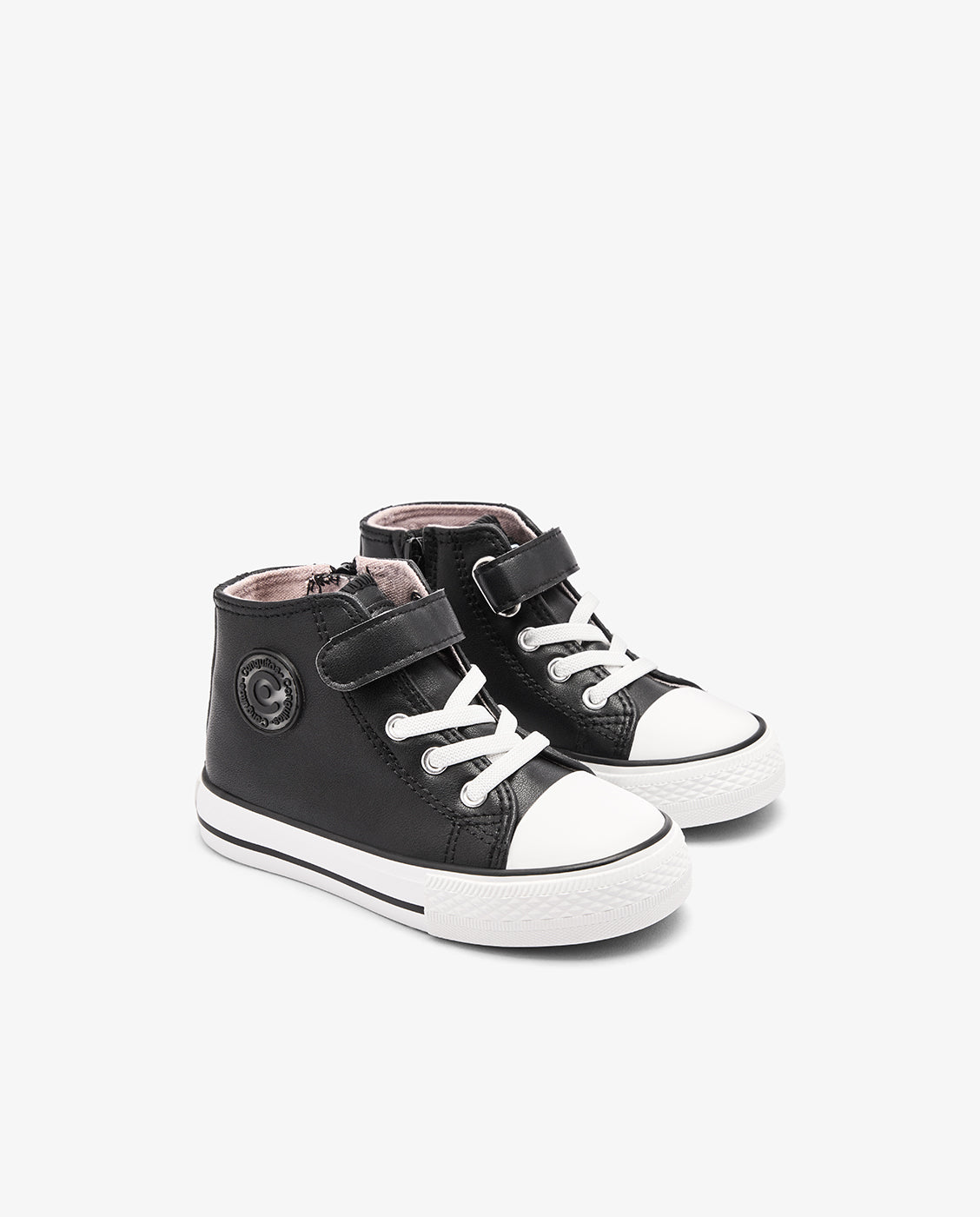 Zapatillas altas de niña con cremallera interior - Conguitos - Negro Negro-2