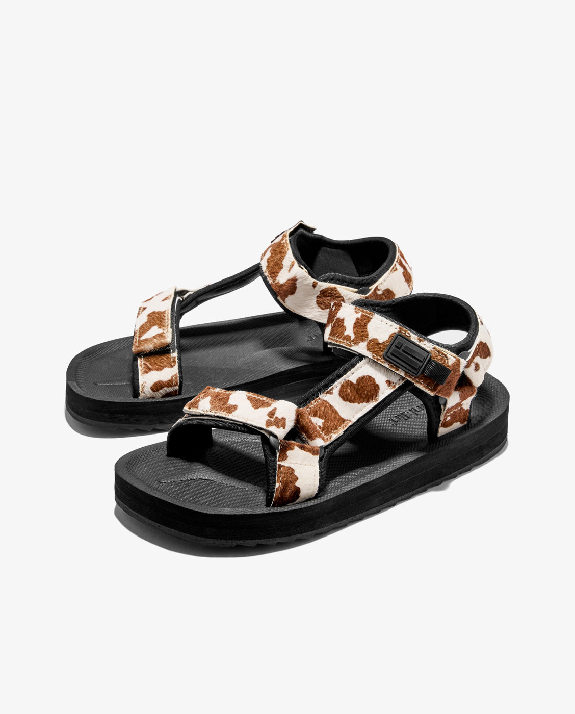 Sandalias de tiras de mujer con correa ajustable forest - D.Franklin - Negro / Blanco Negro / Blanco-3
