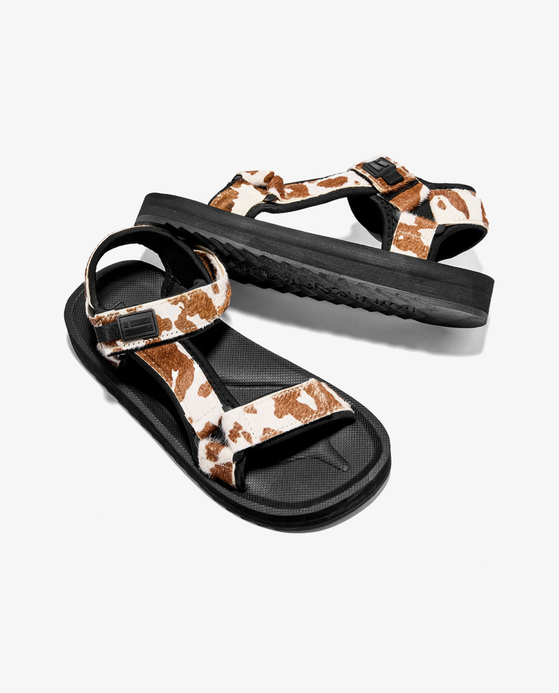 Sandalias de tiras de mujer con correa ajustable forest - D.Franklin - Negro / Blanco Negro / Blanco-2
