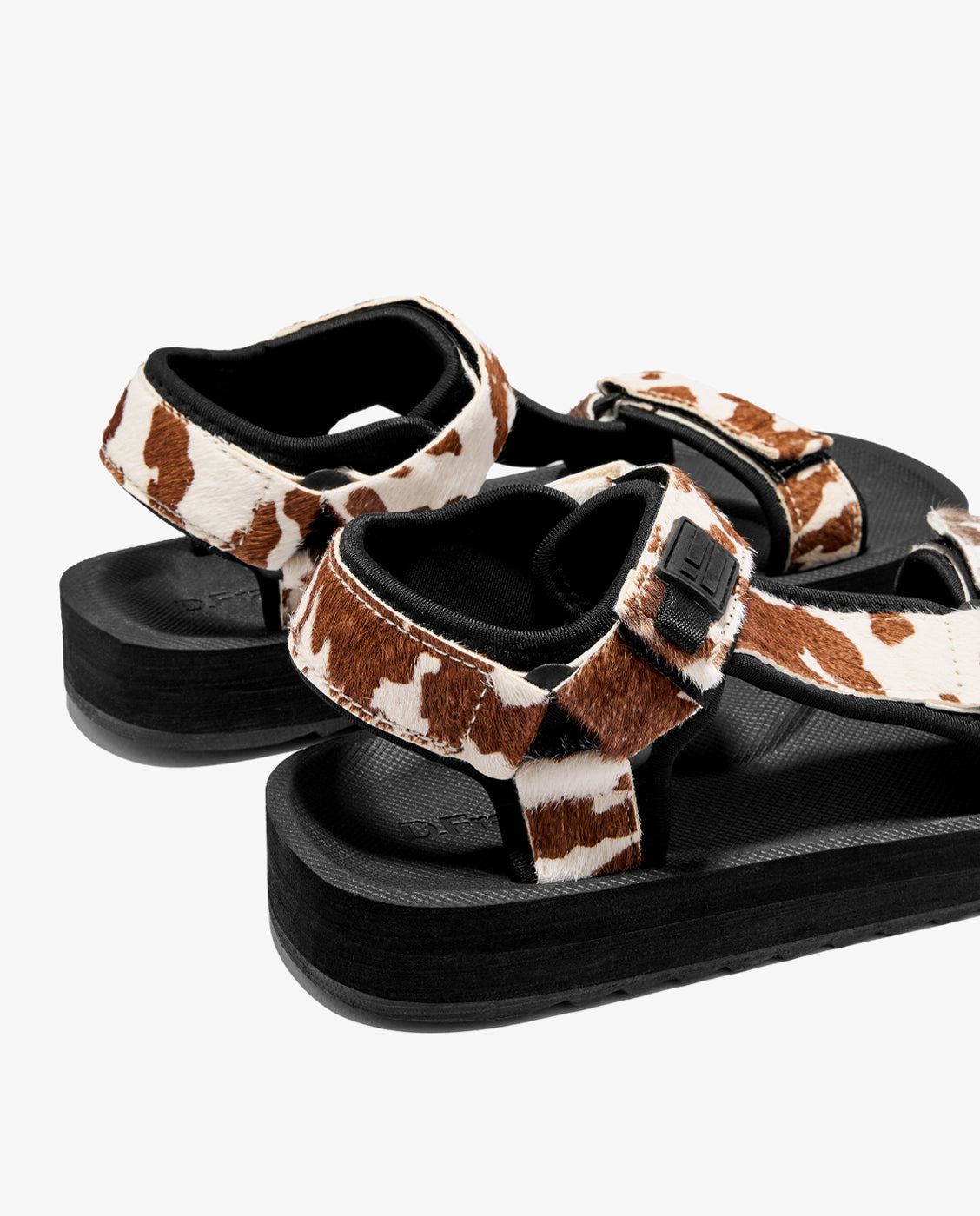 Sandalias de tiras de mujer con correa ajustable forest - D.Franklin - Negro / Blanco Negro / Blanco-4