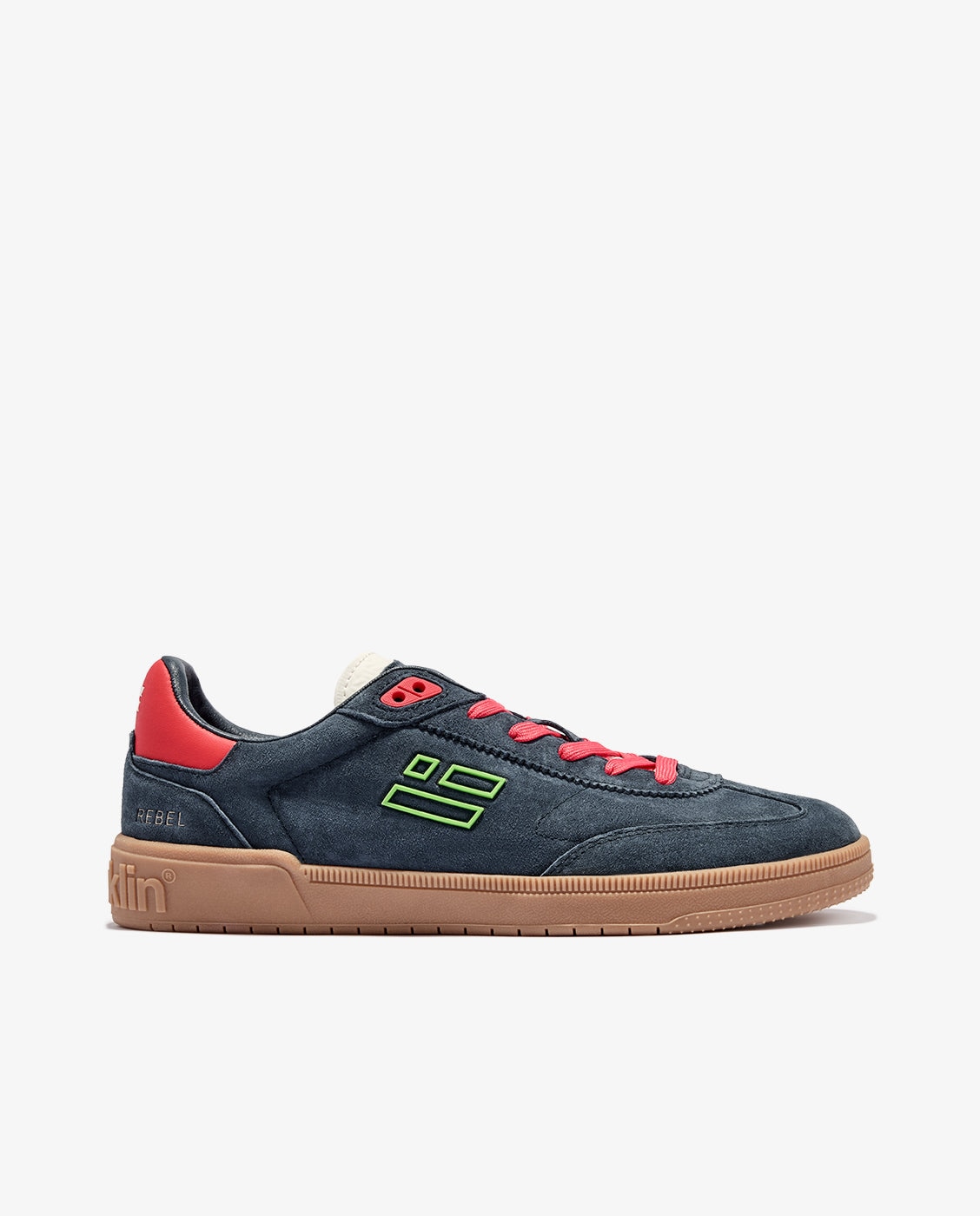 Zapatillas deportivas unisex en ante Rebel suede - D.Franklin - Azul marino / Naranja Azul marino / Naranja-1