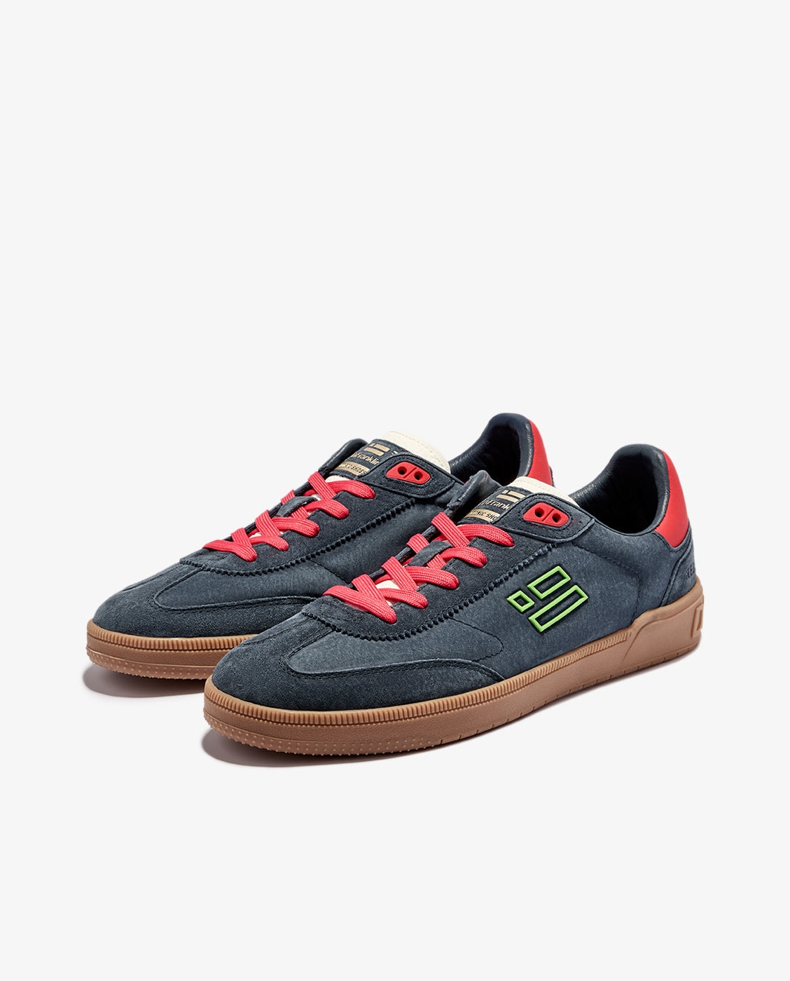 Zapatillas deportivas unisex en ante Rebel suede - D.Franklin - Azul marino / Naranja Azul marino / Naranja-3