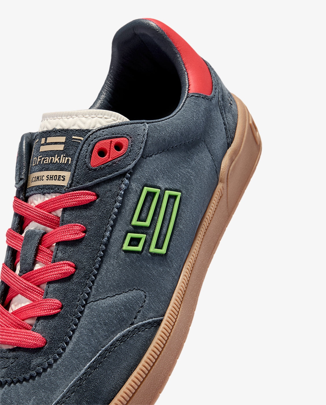 Zapatillas deportivas unisex en ante Rebel suede - D.Franklin - Azul marino / Naranja Azul marino / Naranja-4