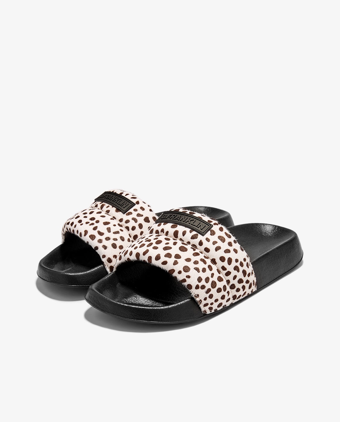 Sandalias de pala de mujer con estampado animal print - D.Franklin - Blanco / Negro Blanco / Negro-3