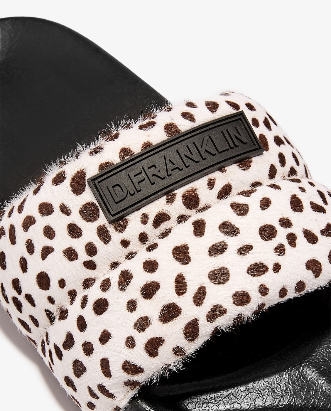 Sandalias de pala de mujer con estampado animal print - D.Franklin - Blanco / Negro Blanco / Negro-4