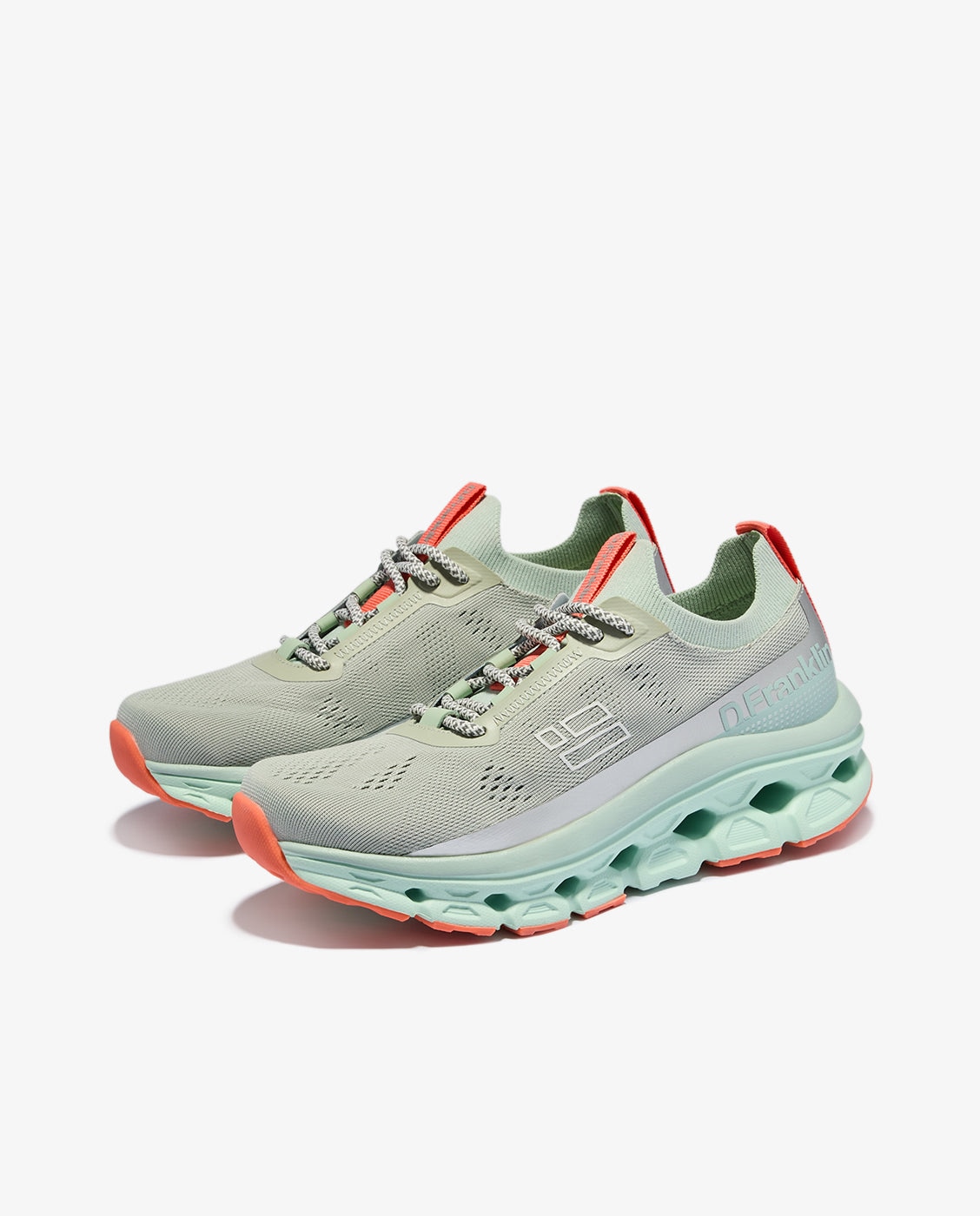 Zapatillas deportivas de mujer con plataforma aero mesh - D.Franklin - Gris / Naranja Gris / Naranja-3